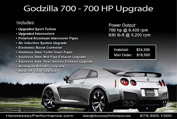 The first one known as the Godzilla 600 gives the Nissan GTR 600hp with a
