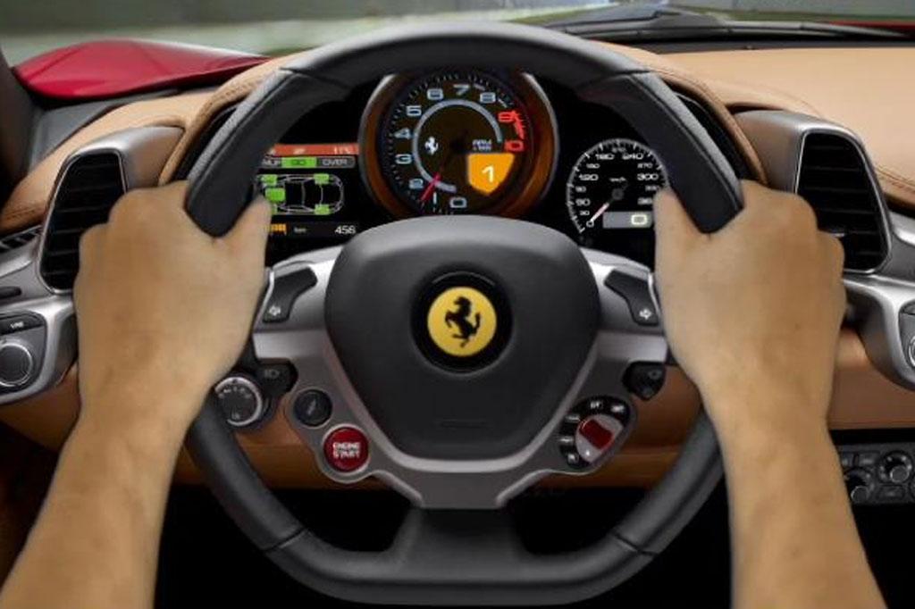 The Ferrari 458 Italia's interior gets a new layout and a revolutionary 