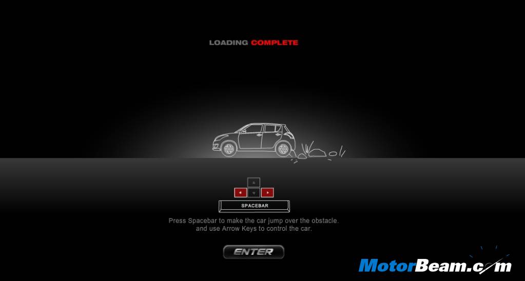 If you happen to go on the low bandwidth site of the new Maruti Swift