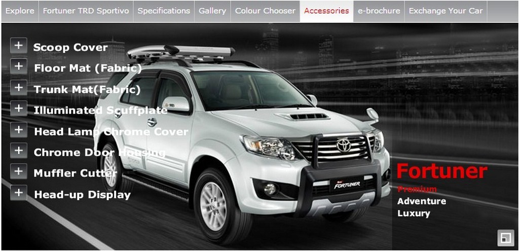 Toyota Offers New Range Of Accessories For Fortuner