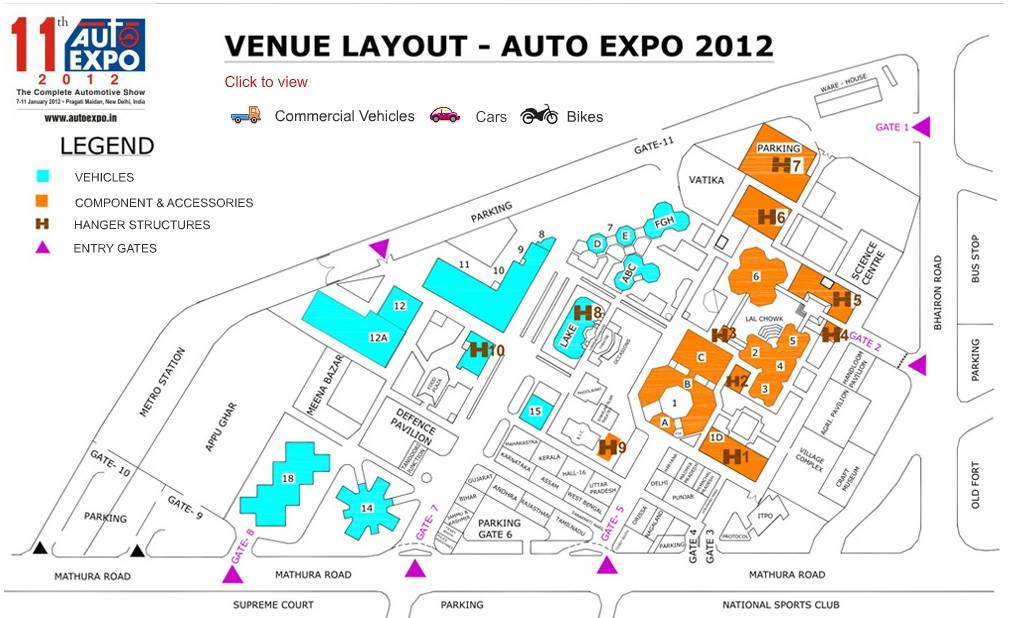 2012 Auto Expo Layout