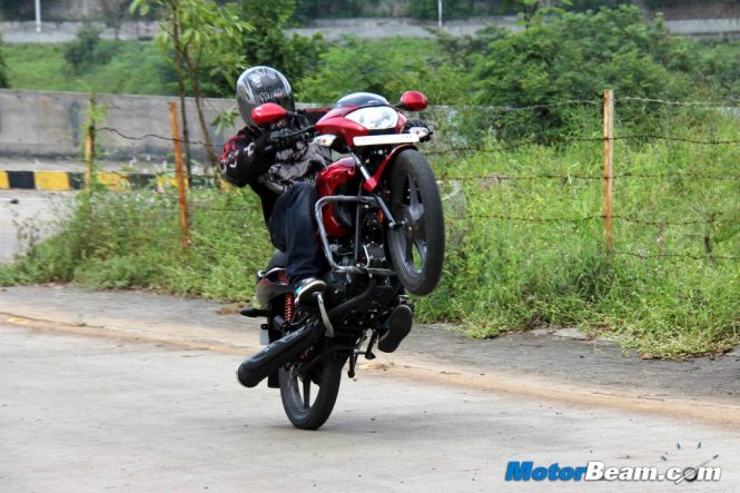 2014 Hero Glamour Wheelie