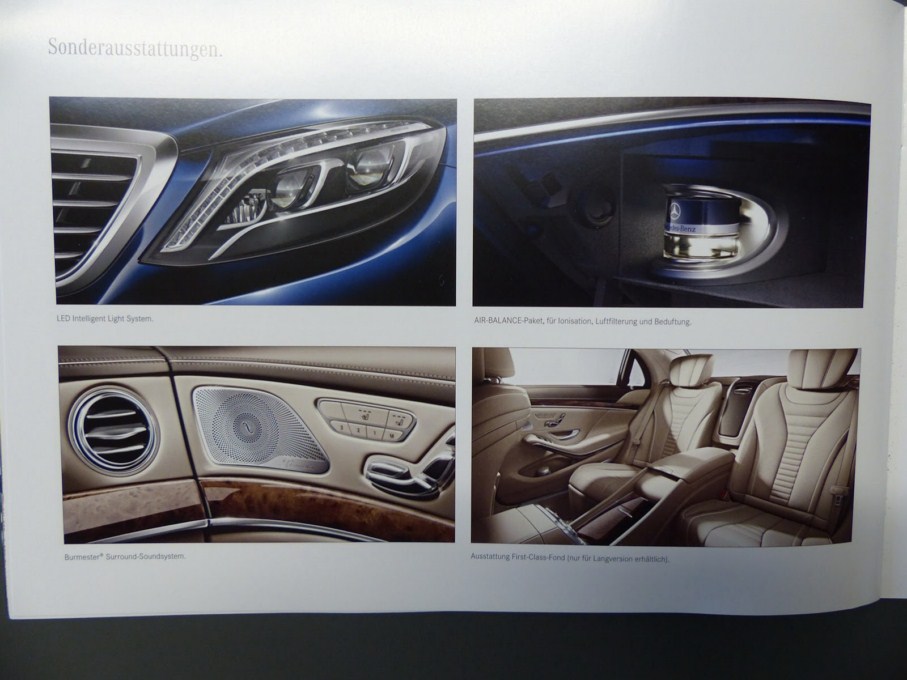 2014 Mercedes-Benz S-Class Brochure Interior Details
