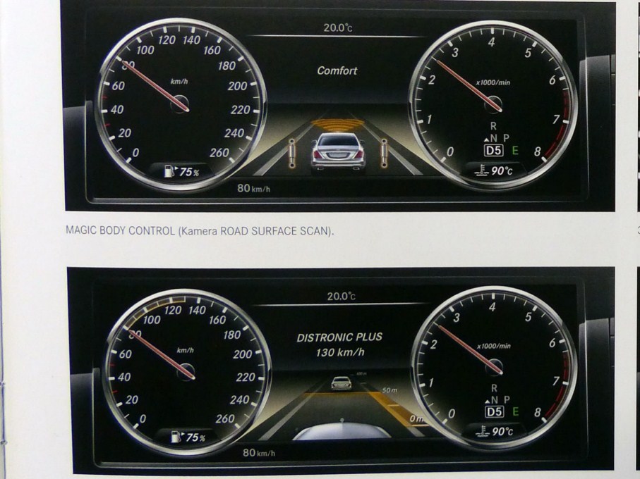 2014 Mercedes-Benz S-Class Brochure Speedometer Display