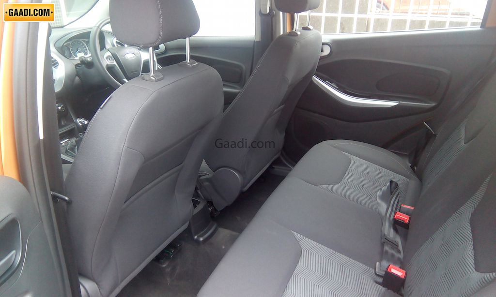 2015 Ford Figo Hatchback Spotted Rear Seat