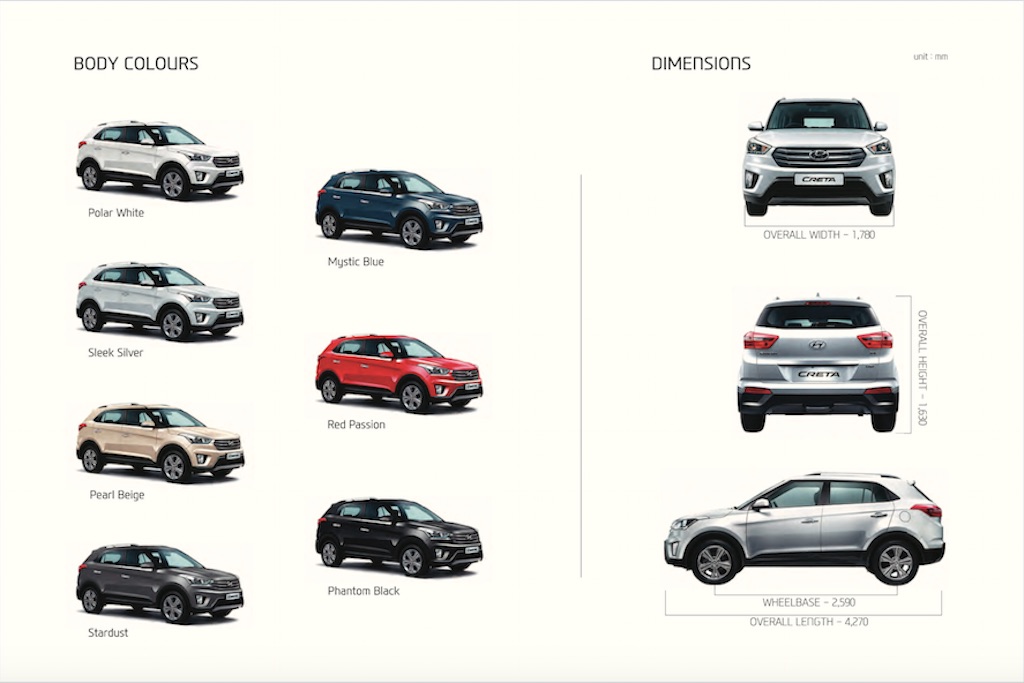 2015 Hyundai Creta Brochure Colours