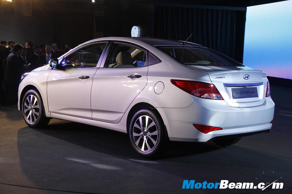 2015 Hyundai Verna 4S Launch Rear Profile