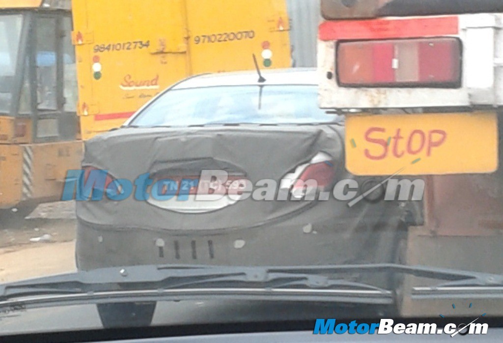 2015 Hyundai Verna Facelift Spied Rear