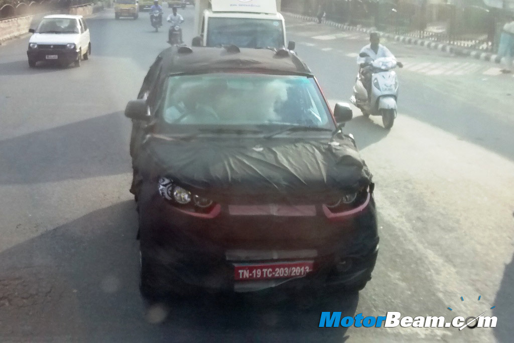 2015 Mahindra S101 Compact SUV Spy Shot Chennai