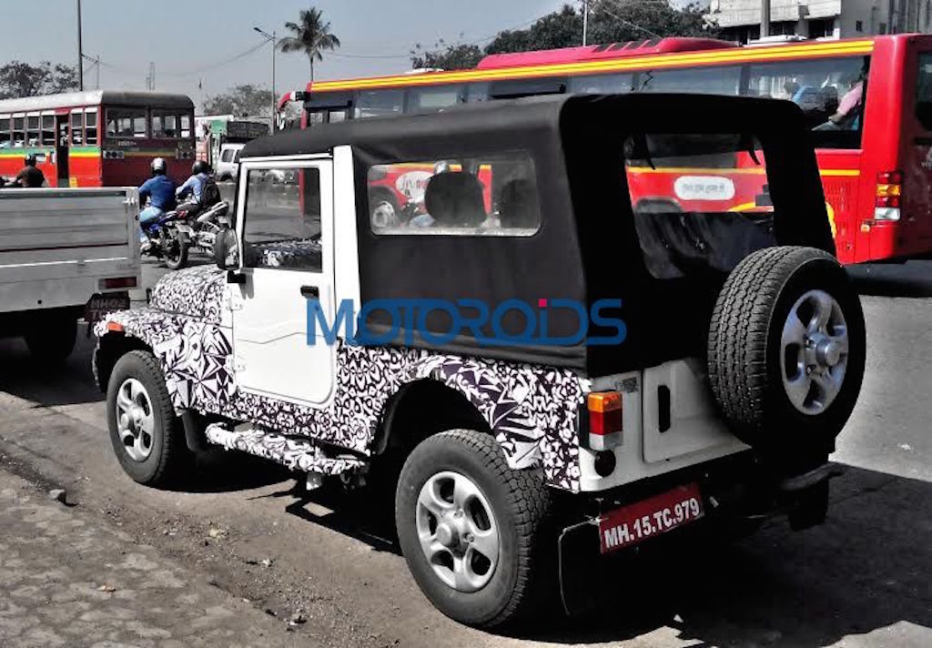 2015 Mahindra Thar Spy Shot