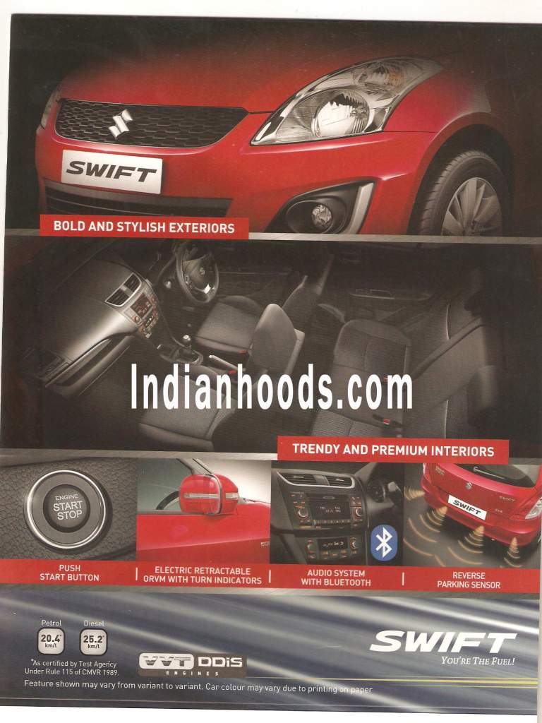 2015 Maruti Swift Brochure Features
