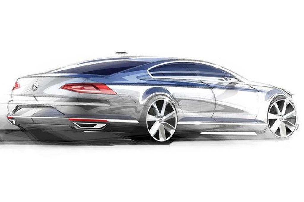 2015 VW Passat Rear Sketch