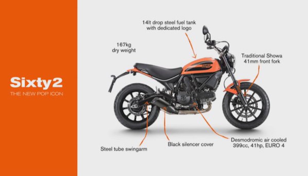 2016 Ducati Scrambler Sixty2 Details