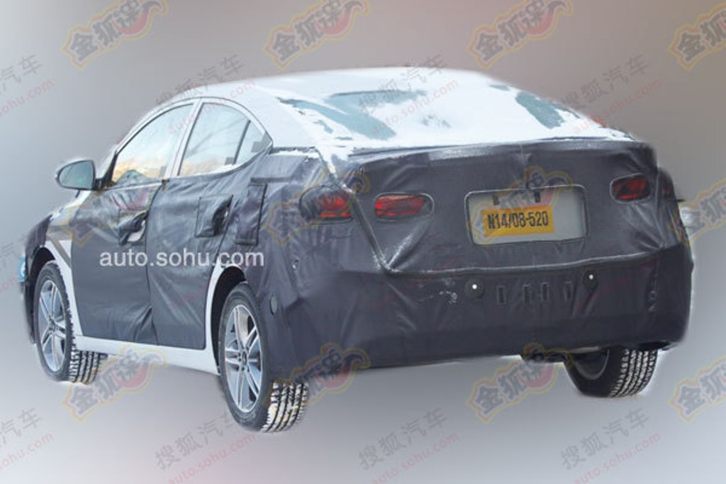 2016 Hyundai Elantra Spied China Rear