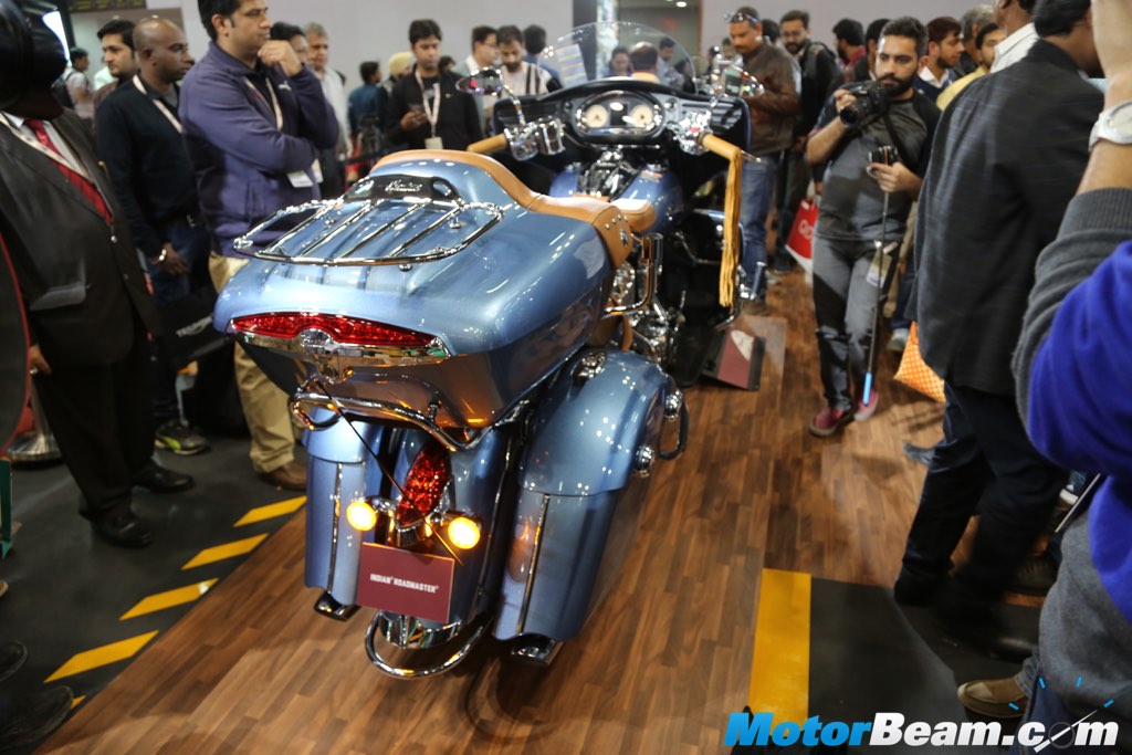 2016 Indian Roadmaster Blue Rear