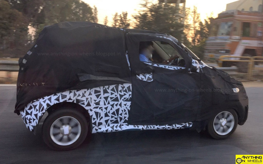 2016 Mahindra E20 Four-Door Side Profile Spied