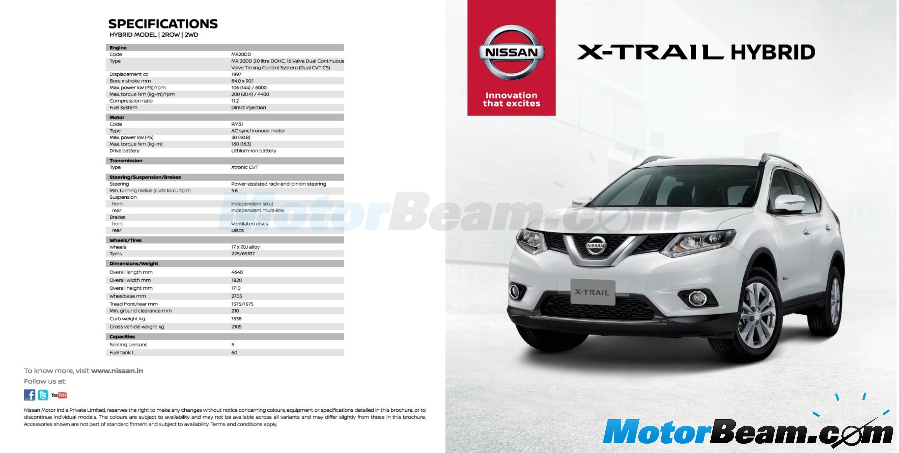 2016 Nissan X-Trail Brochure Spec