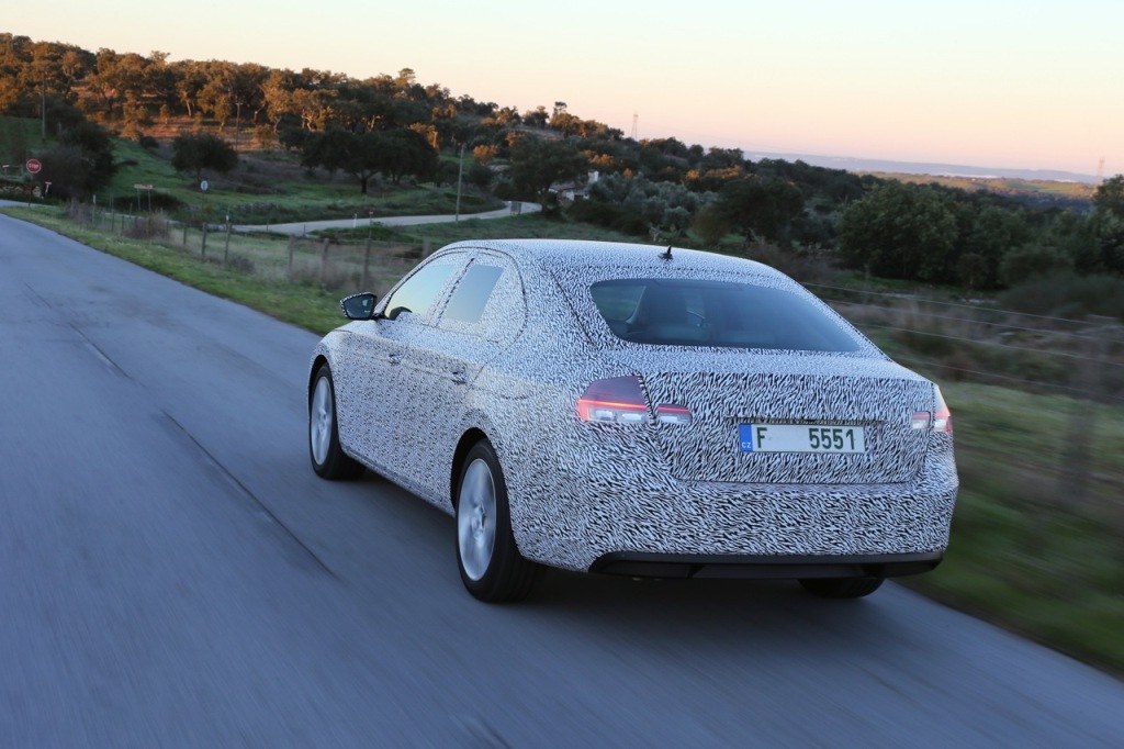 2016 Skoda Superb Teased Rear