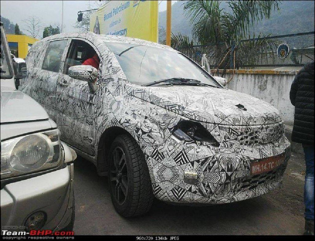 2016 Tata Hexa Front Fascia Spy Shot