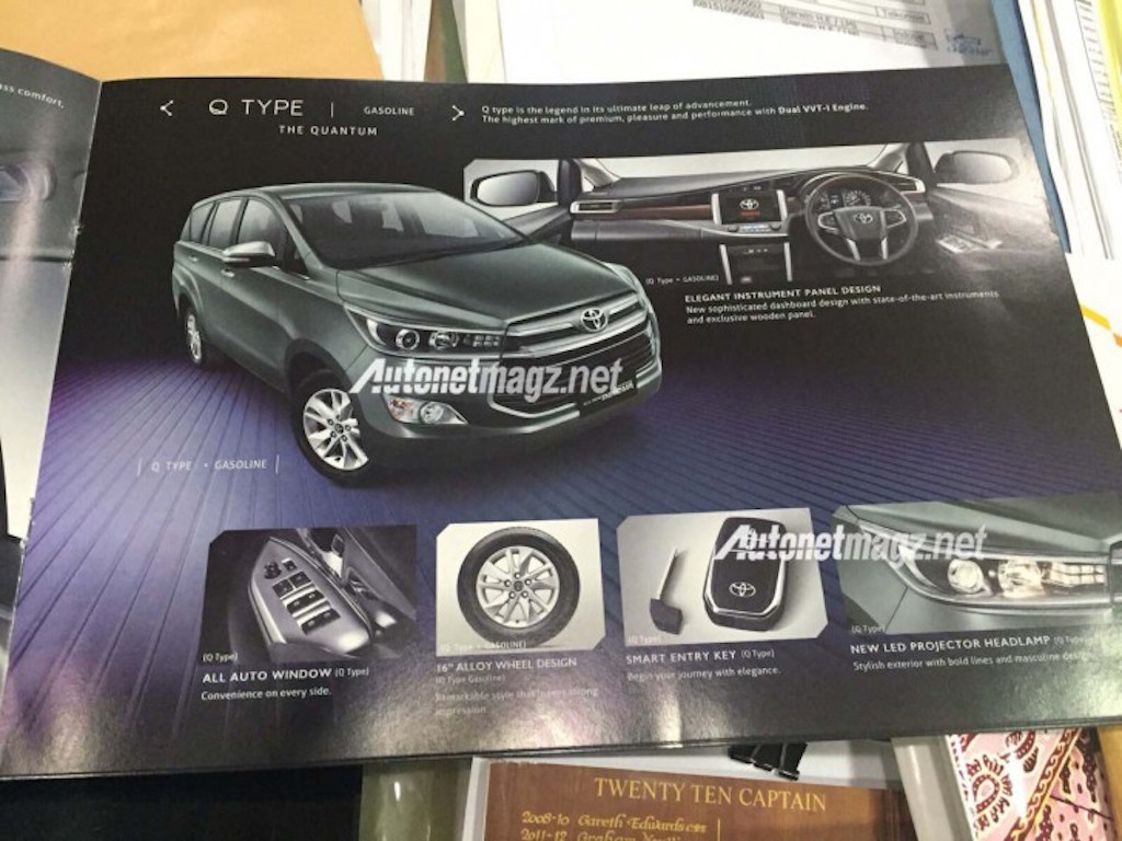 2016 Toyota Innova Brochure Q Variant Details