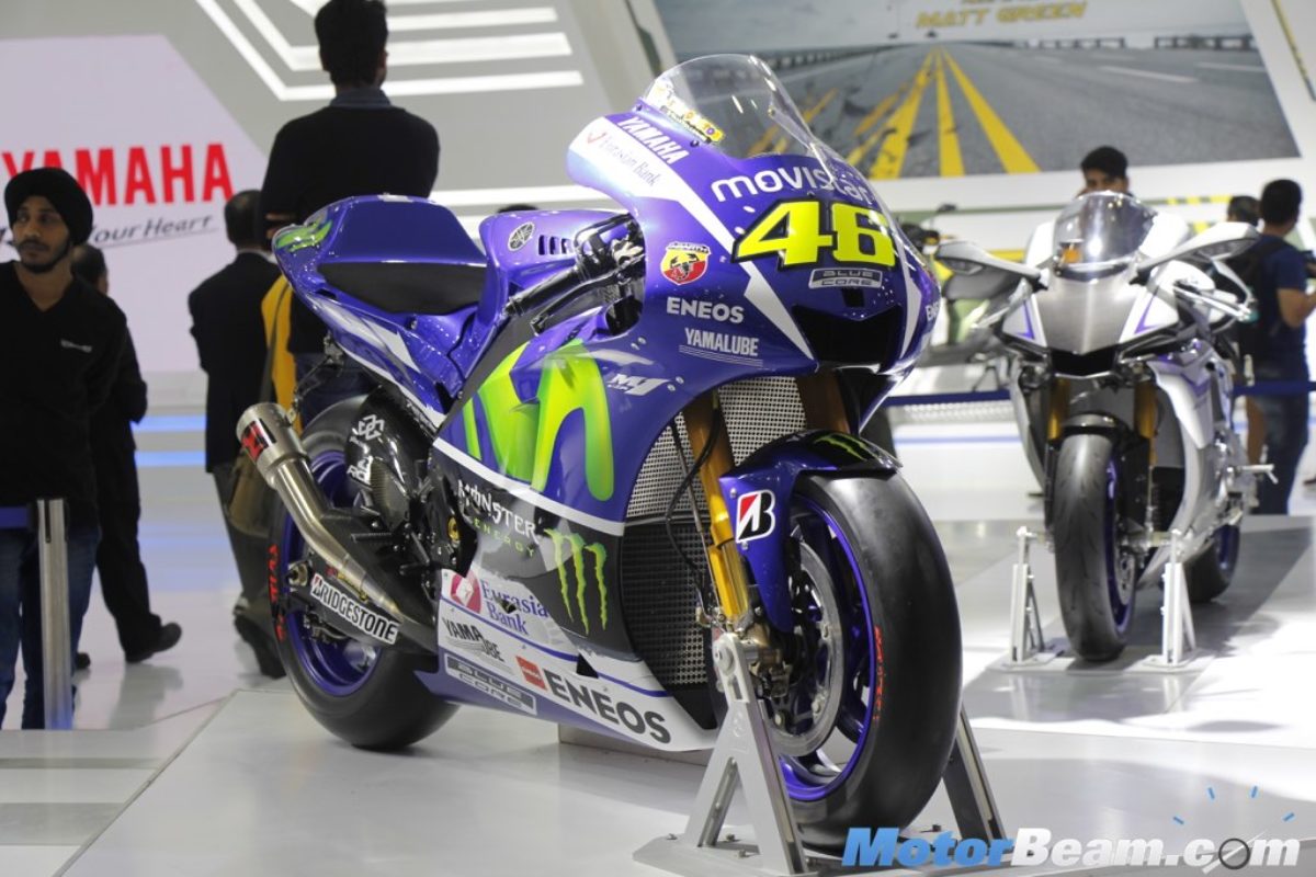 Valentino Rossi's Yamaha YZR-M1 Showcased At 2016 Auto Expo