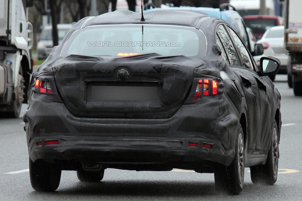 2017 Fiat Linea Test Mule Rear