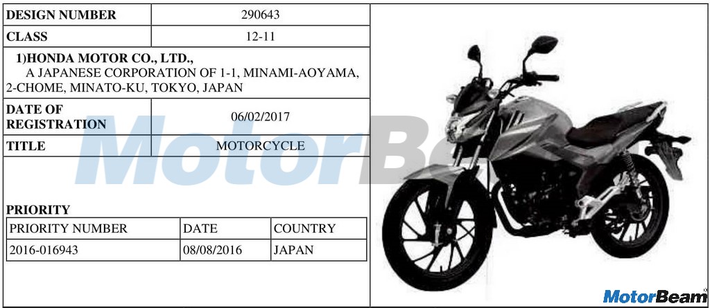 2017 Honda 100cc bike Patented