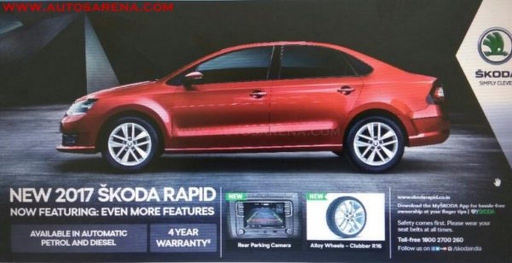 2017 Skoda Rapid Reverse Camera