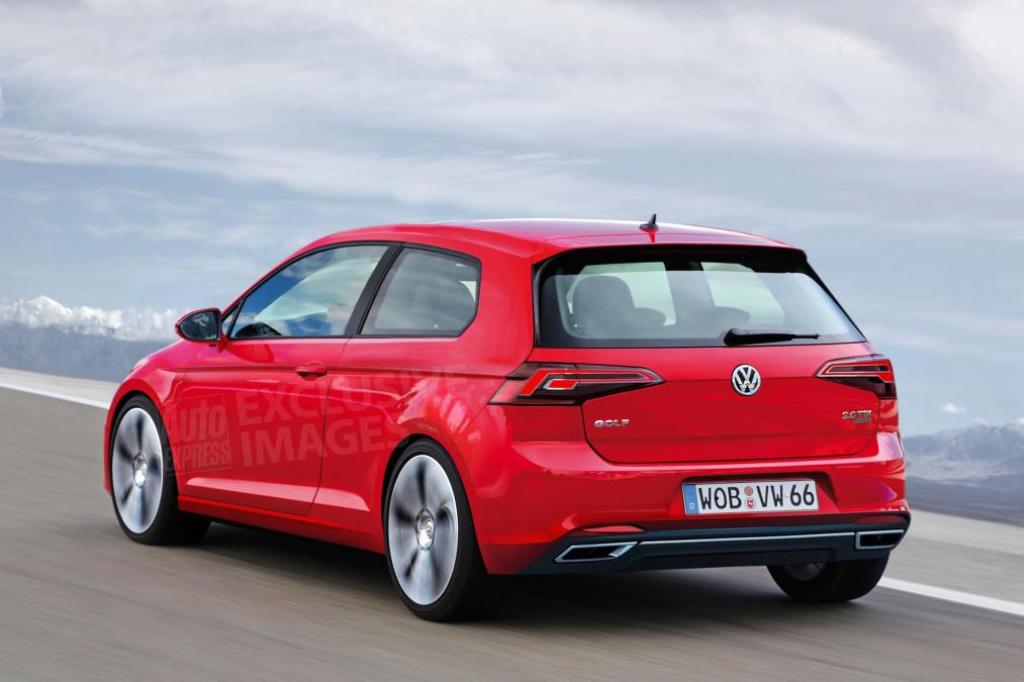 2017 Volkswagen Golf Rendering Rear