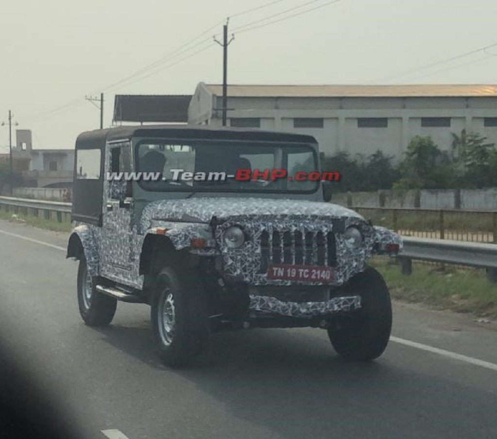 2020 mahindra Thar Spied On Test