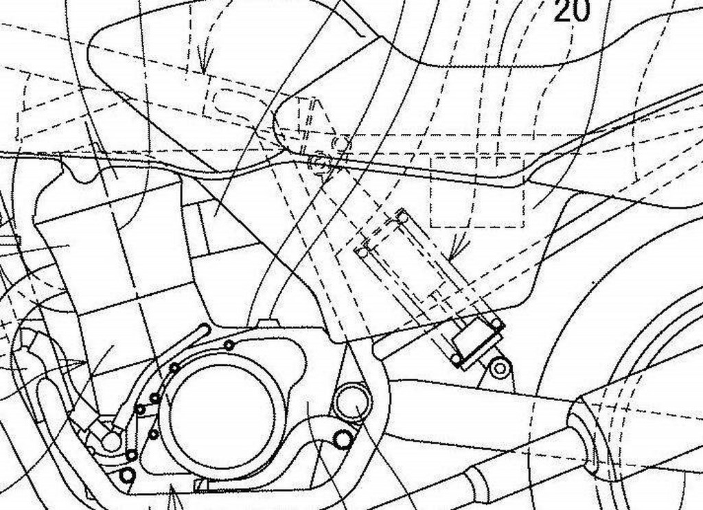 2021 Honda CB250 Patent Rear Monoshock