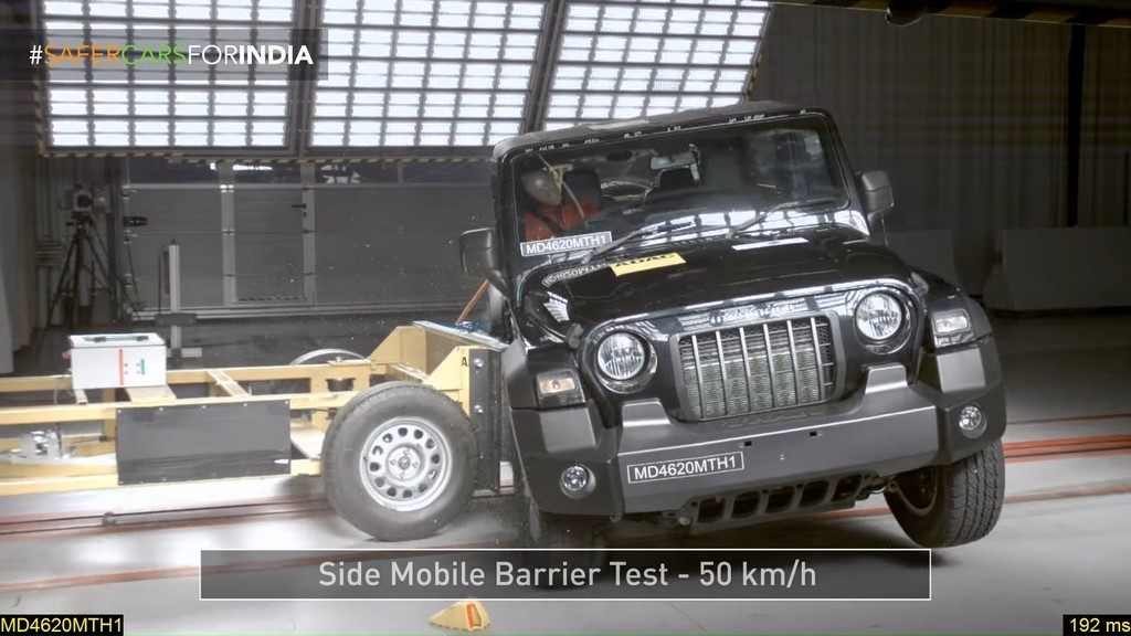 Global NCAP Crash Test 2021 Mahindra Thar Side Impact