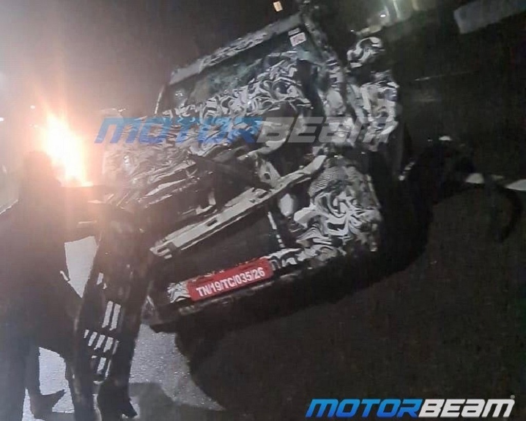 2022 Mahindra Scorpio Test Mule Accident