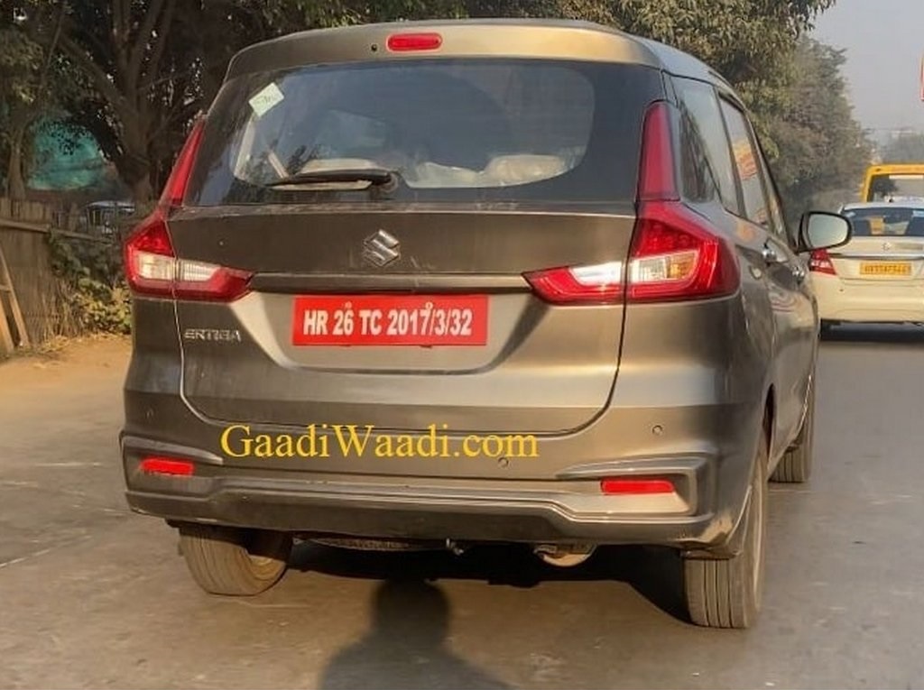 2022 Maruti Ertiga Facelift Spied Rear