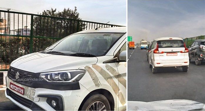 2022 Maruti Ertiga Facelift Spotted