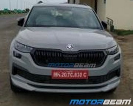 2022 Skoda Kodiaq Facelift Spied Front