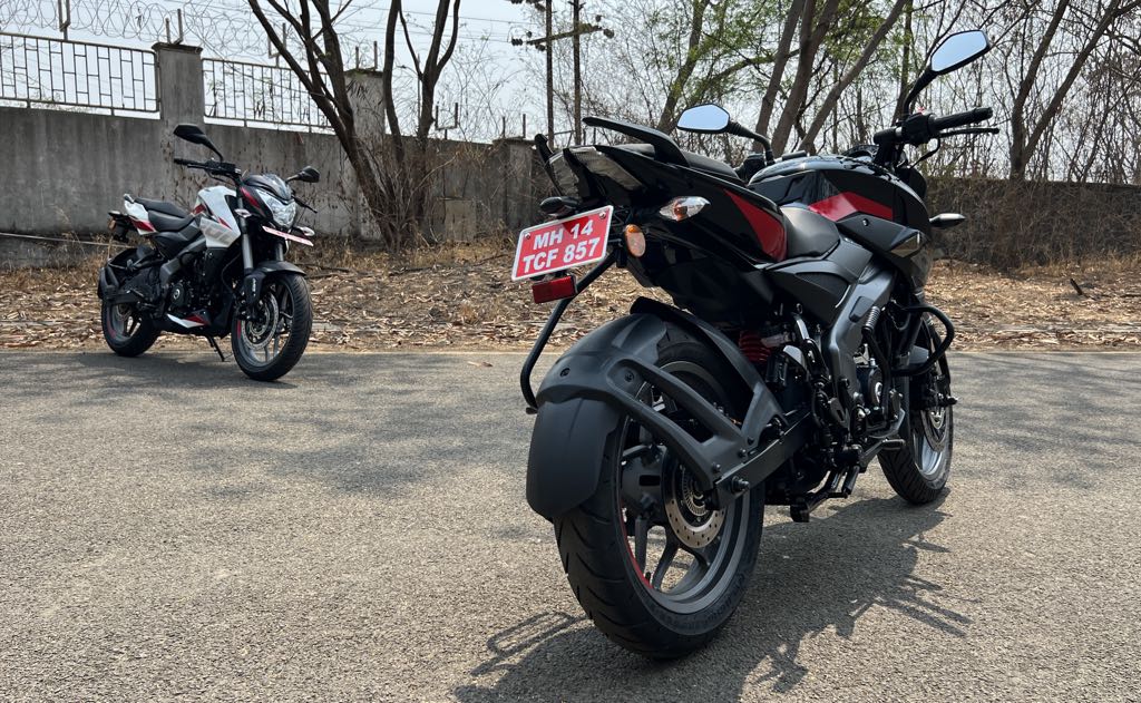 White and black motorcycles