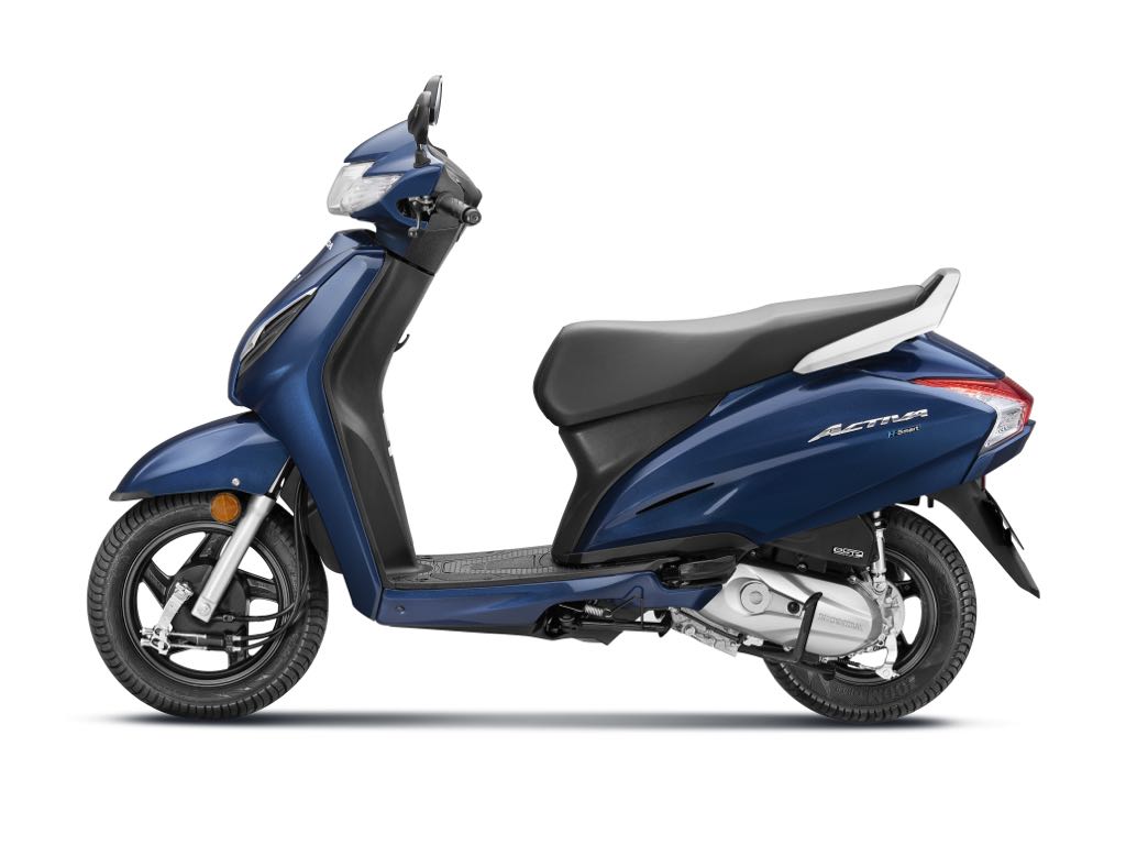 Side profile of the scooter