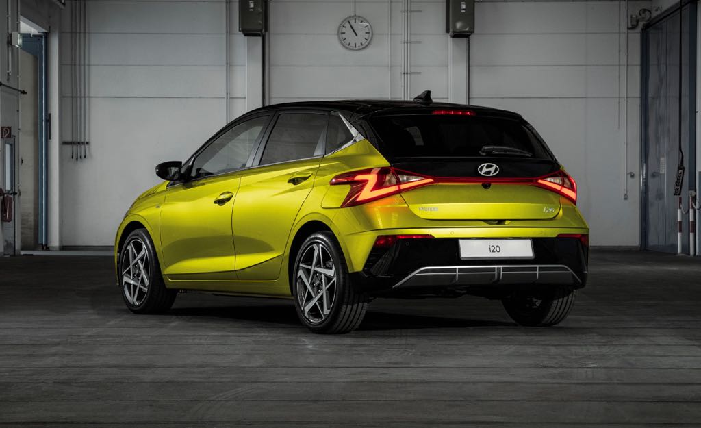 Rear profile of the facelifted i20