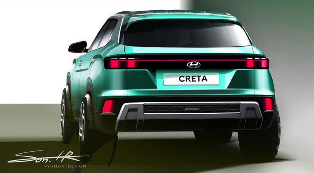 2024 Hyundai Creta Design Sketch Rear