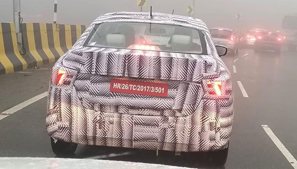 2024 Maruti Dzire Spotted Rear