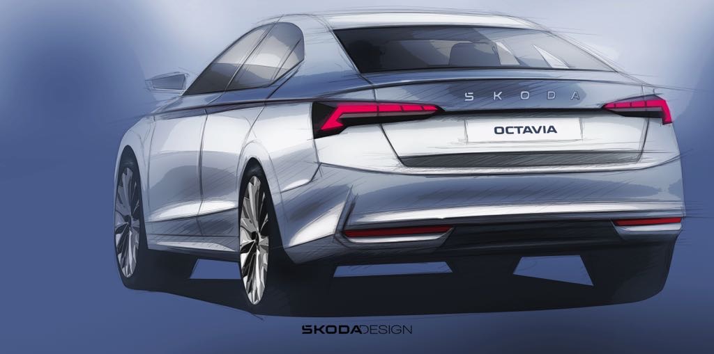 2024 Skoda Octavia Design Sketch Rear