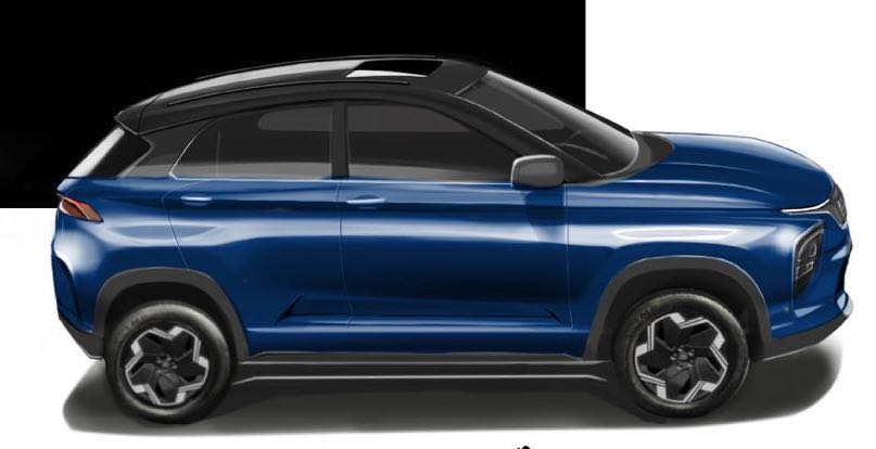 2024 Tata Nexon Rendering Blue