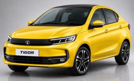 2026 Tata Tigor Facelift Rendering Yellow