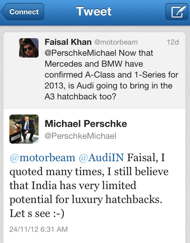 Audi Motorbeam Tweets