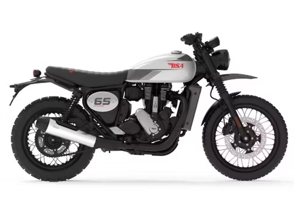 BSA Scrambler 650 side white