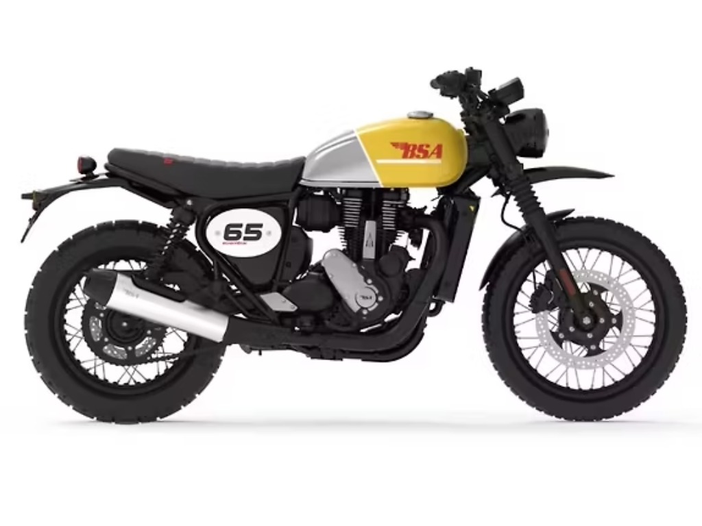 BSA Scrambler 650 side yellow