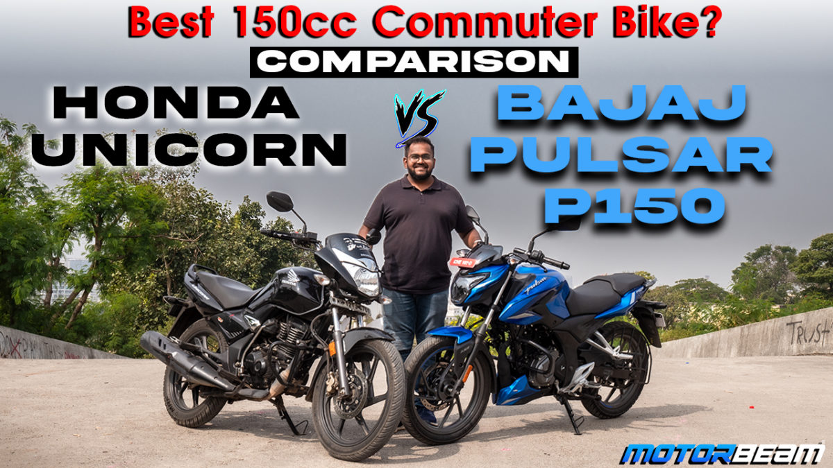 Bajaj Pulsar P150 vs Honda Unicorn Video MotorBeam