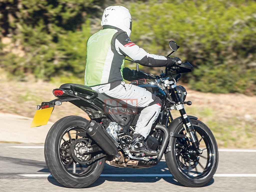 Bajaj-Triumph Roadster Spied Rear