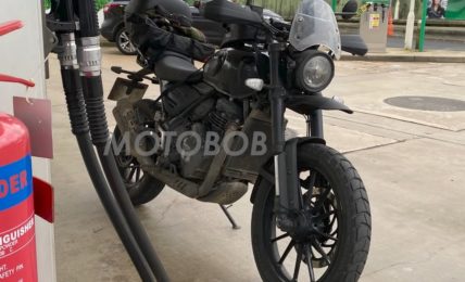 Bajaj-Triumph Scrambler Spied